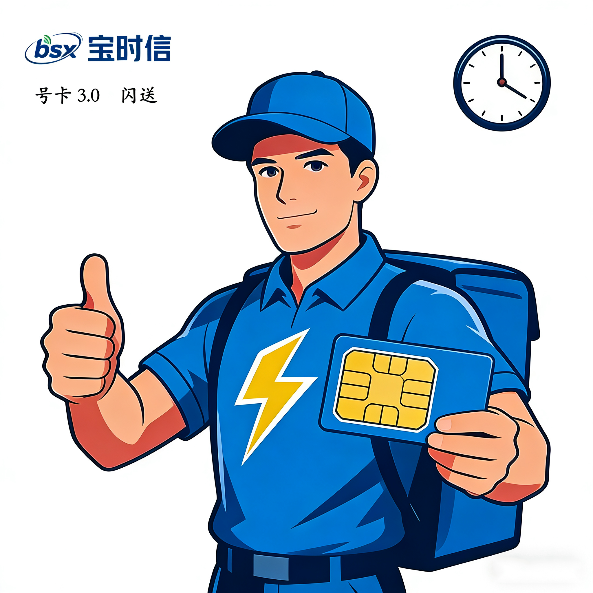 BSX号卡闪送形象图